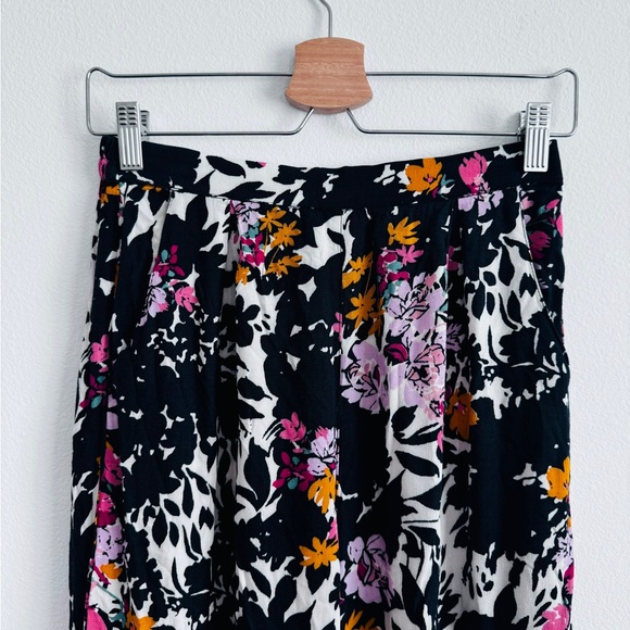 Free People Late Night Black Floral Print Wide-Leg Pants - Picture 8 of 10